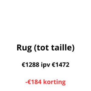 Laserontharing Rug (tot taille) – 7+1 GRATIS