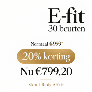 E-fit 30 beurten met 20% korting | Skin Body Affair